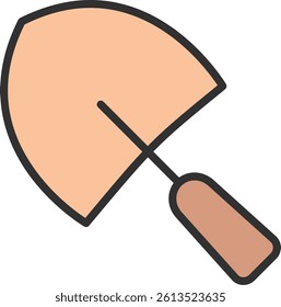 Trowel Outline Filled Style Icon