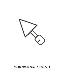 trowel outline icon vector