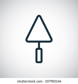 trowel outline, thin, flat, digital icon for web and mobile
