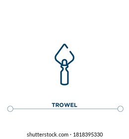 trowel outline vector icon. simple element illustration. trowel outline icon from editable construction concept. can be used for web and mobile
