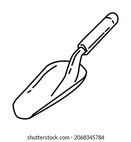 Parte de Trowel del Vector del juego de iconos dibujado a mano del equipo del contratista.
