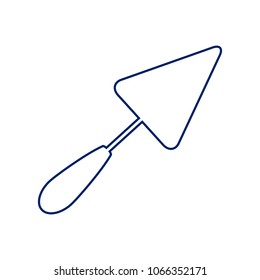Trowel sign. Vector. Flat style black icon on white.