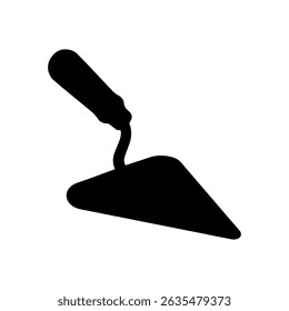 Trowel silhouette icon vector flat design on white background