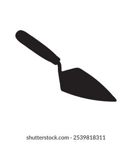 Trowel silhouette vector illustration. Trowel icon. Trowel sign.