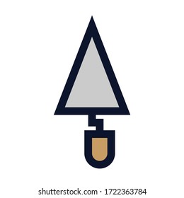 Trowel. Simple Vector Color Icon.