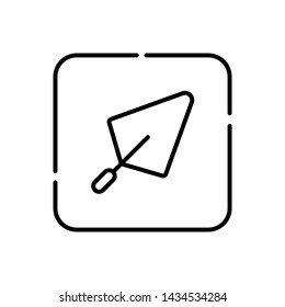 Trowel, stucco plasterer vector icon