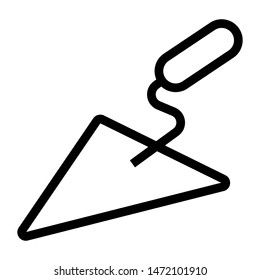 trowel thin line vector icon