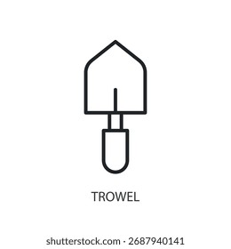 Trowel  thin line vector icons.