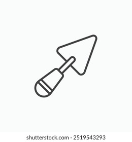 Trowel thin liner icon isolated