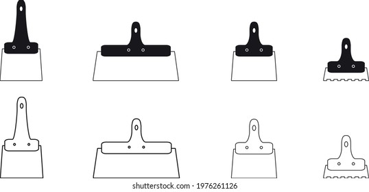 Trowel for tile icon , vector illustration. 