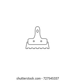 Trowel for tile icon, vector illustration.