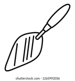 Trowel tool icon. Outline trowel tool vector icon for web design isolated on white background
