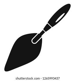 Trowel tool icon. Simple illustration of trowel tool vector icon for web design isolated on white background