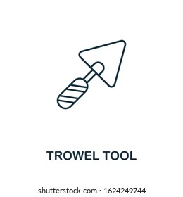 Trowel Tool line icon. Thin style element from construction tools icons collection. Outline Trowel Tool icon for computer and mobile. Symbol, logo vector graphics.