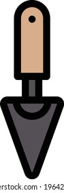 trowel vector colour line  icon