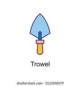 Trowel Vektor gefüllt Outline Icon Design Illustration. Home Improvement Symbol auf weißem Hintergrund EPS10 Datei