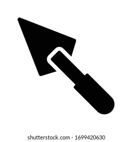 trowel vector glyph flat icon 