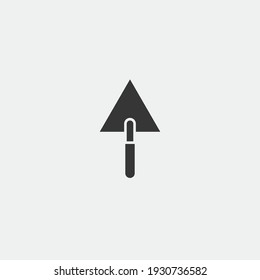 construcción de cuchara de construcción de iconos de vectores de traviesa