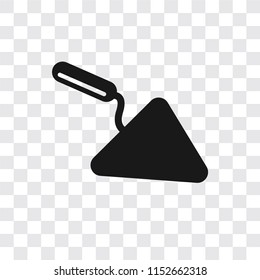 Trowel vector icon isolated on transparent background, Trowel logo concept