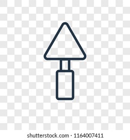 Trowel vector icon isolated on transparent background, Trowel logo concept