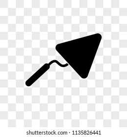 Trowel vector icon on transparent background, Trowel icon