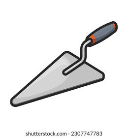 Trowel vector icon.Color vector icon isolated on white background trowel.