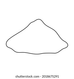 Trowel vector icon.Outline vector icon isolated on white background trowel.