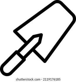 trowel Vector illustration on a transparent background. Premium quality symbols. Stroke vector icon for concept and graphic design.