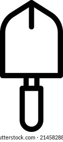 ilustración de trowel Vector en un fondo transparente. Símbolos de calidad premium. Icono vectorial de trazo para el concepto y diseño gráfico.