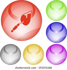 Trowel. Vector interface element.