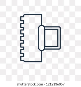 Trowel vector outline icon isolated on transparent background, high quality linear Trowel transparency concept can be used web and mobile