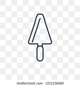 Trowel vector outline icon isolated on transparent background, high quality linear Trowel transparency concept can be used web and mobile