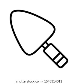 trowel vector thin line icon 