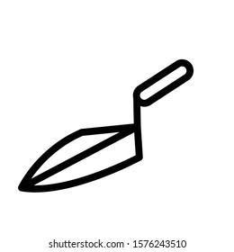 trowel vector thin line icon 