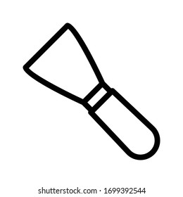 trowel vector thin line icon 