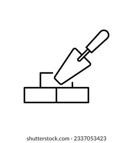 Diseño de iconos de herramientas de trabajo de trowel. aislado de fondo blanco. ilustración vectorial