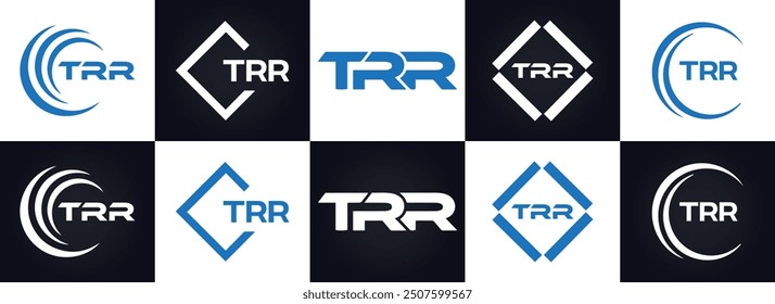 TRR logo. T R R design. White TRR letter. TRR, T R R letter logo design.