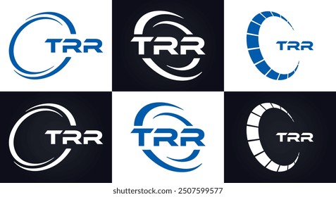 TRR logo. T R R design. White TRR letter. TRR, T R R letter logo design.