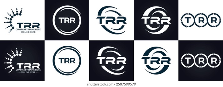 TRR logo. T R R design. White TRR letter. TRR, T R R letter logo design.