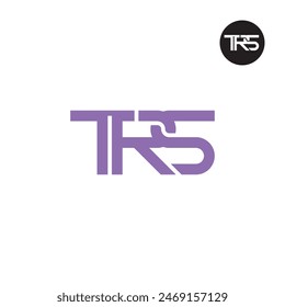 Diseño de monograma de letra de logotipo TRS