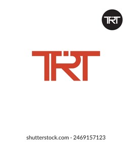 Diseño de monograma de letra de logotipo TRT
