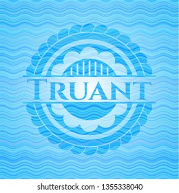 Truant water emblem background.