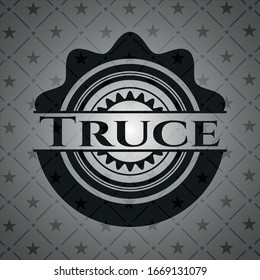 Truce black badge. Vector Illustration. Detailed.