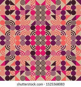 Truchet Motif Pattern Generative Tile Art background illustration