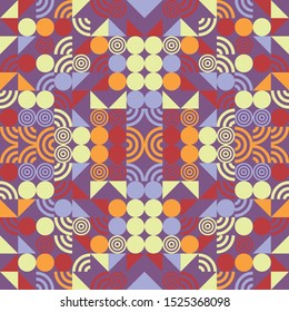 Truchet Motif Pattern Generative Tile Art background illustration
