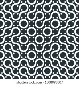Truchet Random Pattern Generative Tile Art background illustration