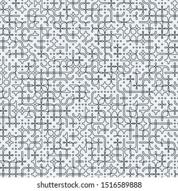 Truchet Random Pattern Generative Tile Art background illustration