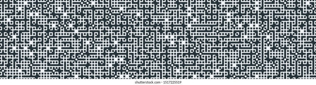 Truchet Random Pattern Generative Tile Art background illustration