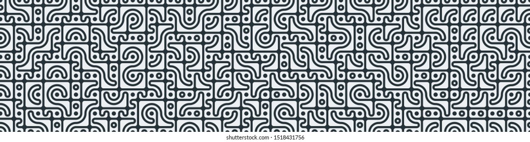 Truchet Random Pattern Generative Tile Art background illustration