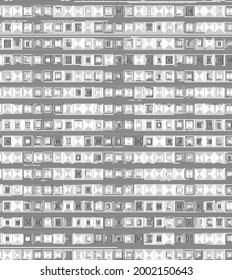 Truchet Random Pattern Generative Tile Art background illustration, modern textured truchet grey pattern.Regularly repeating geometrical tiled grid with rhombuses,